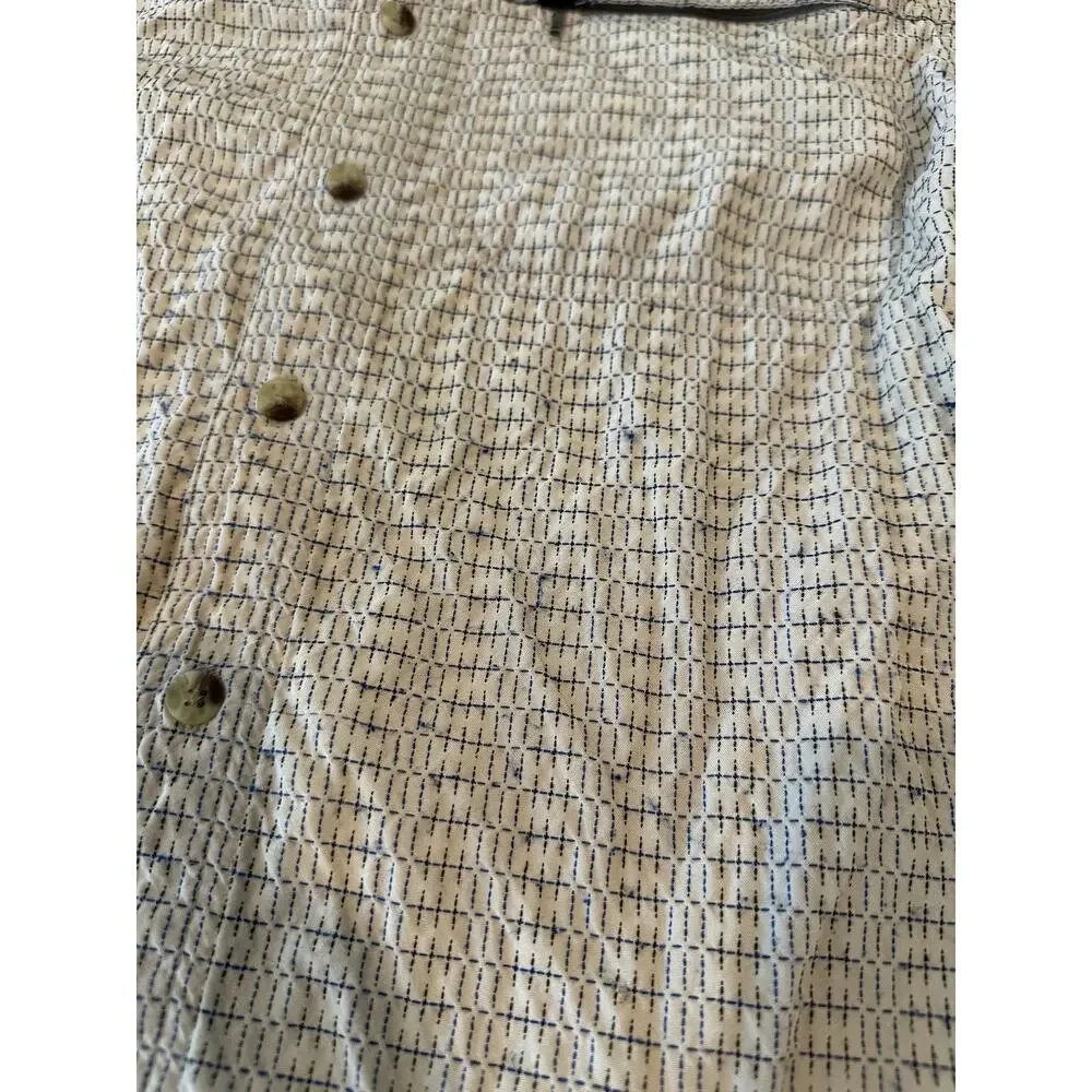 The North Face Men's Medium Short Sleeve Button Down Shirt Beige Check Pattern